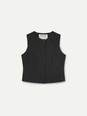 Compania Fantastica Weste Grau Polka Dots