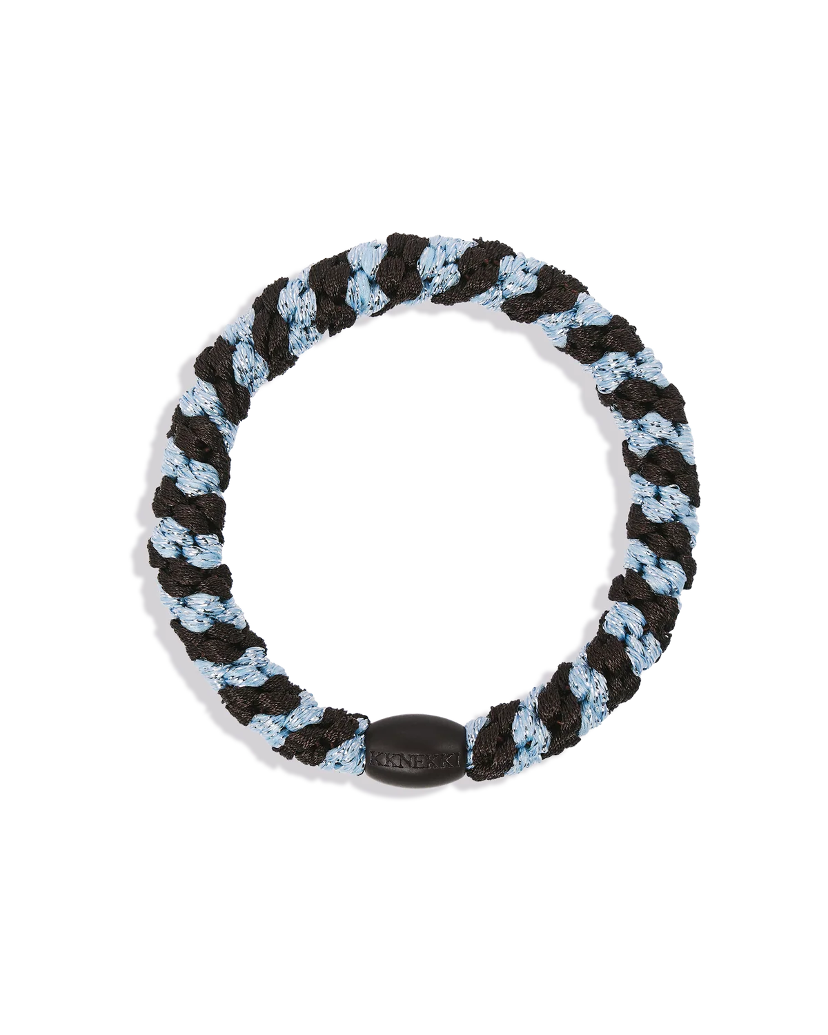 Kknekki Haargummi Brown seablue glitter Stripe