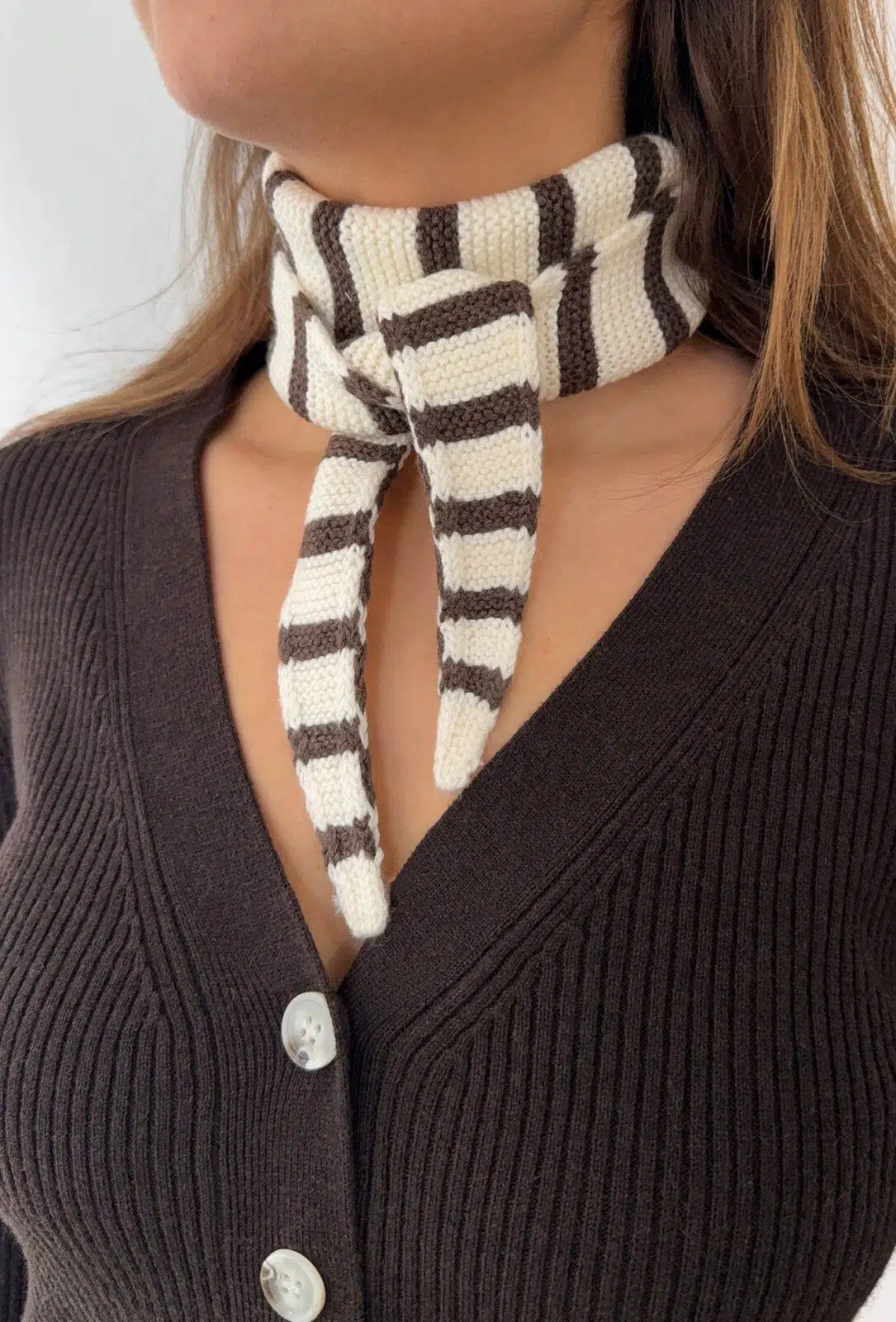 Boii Studios Schal Bisse Off White Brown