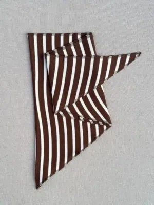 Boii Studios Schal Fio Stripe Brown Off White
