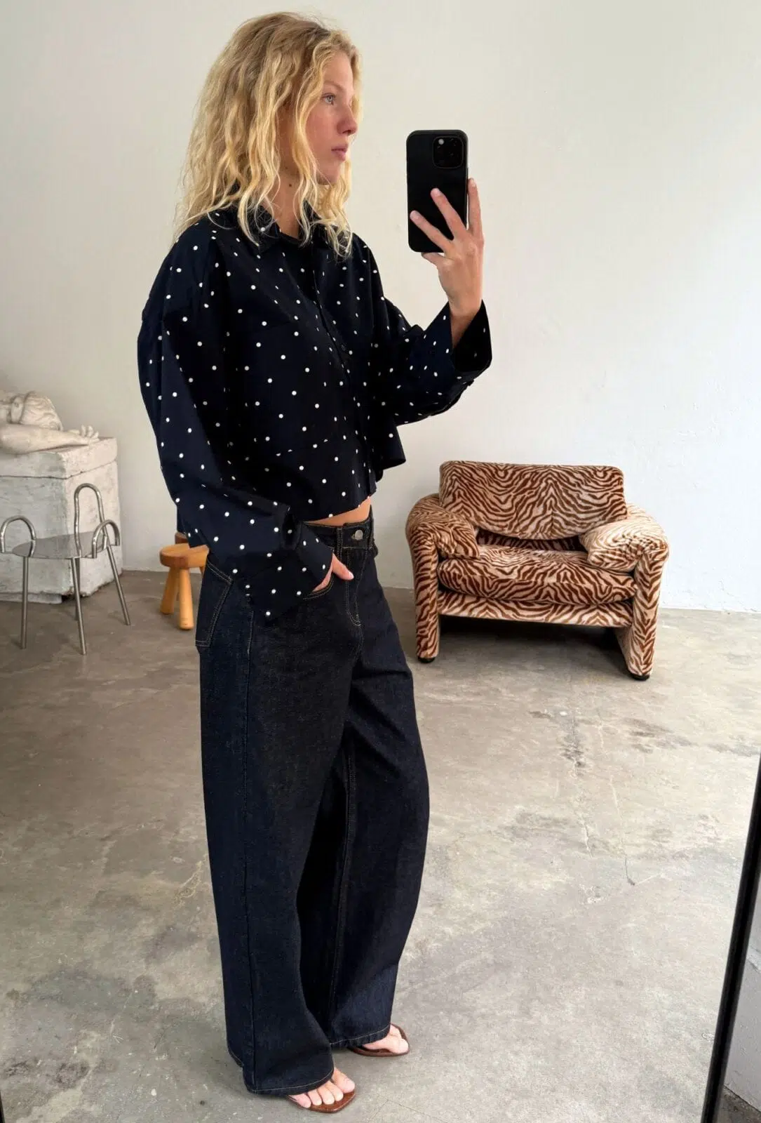 Boii Studios Shirt Anette Simple Dot Navy
