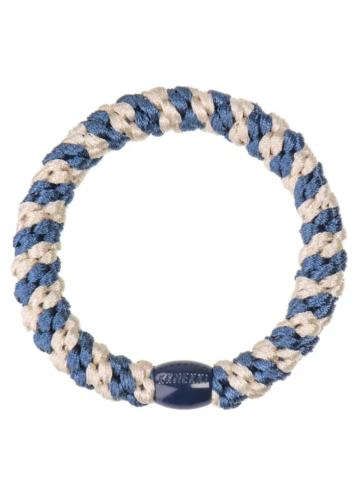 Kknekki Haargummi Indigo ivory stripe