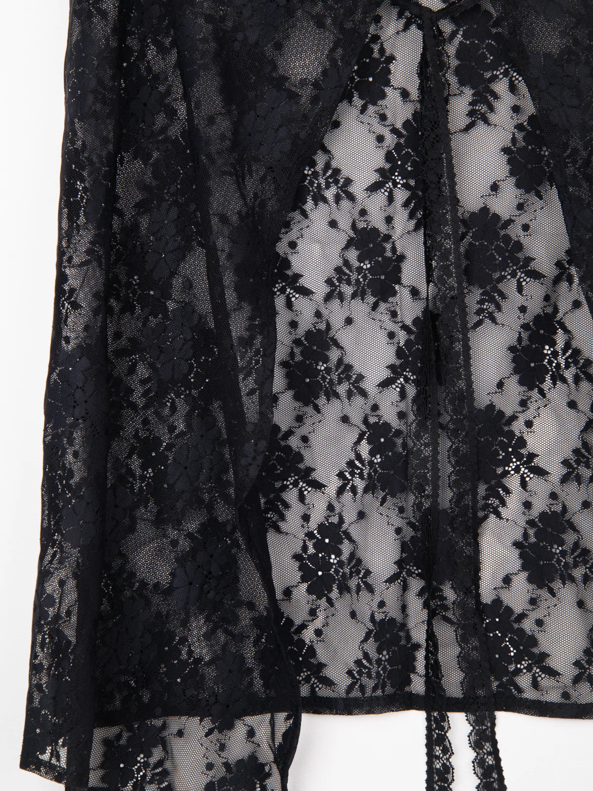 24 Colours Spitzen Tuch Schwarz