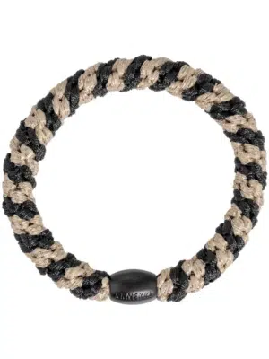 Kknekki Haargummi Black-beige glitter stripe