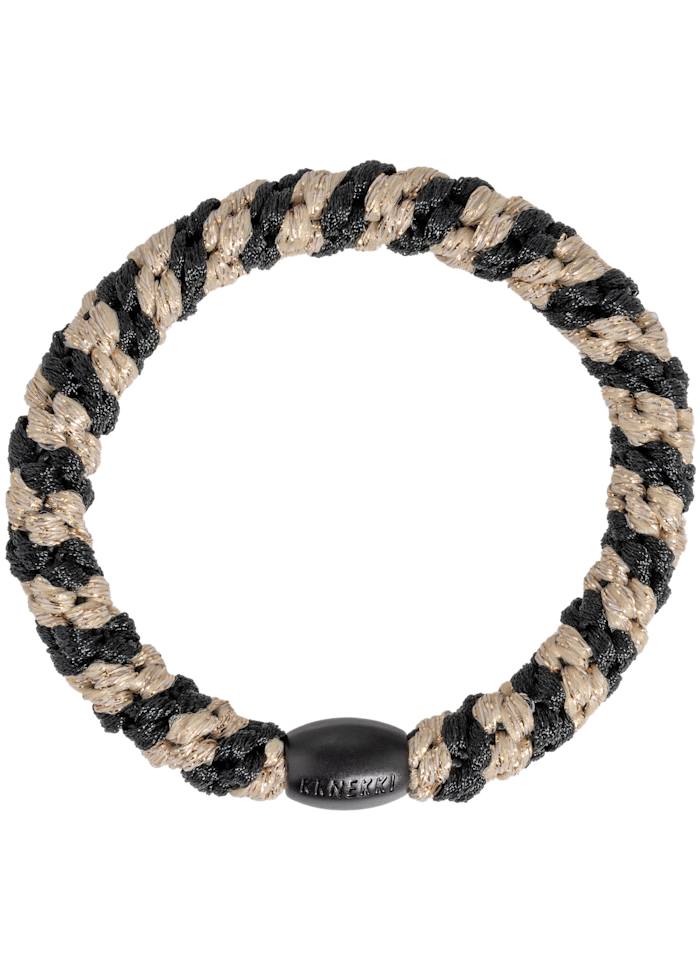 Kknekki Haargummi Black-beige glitter stripe