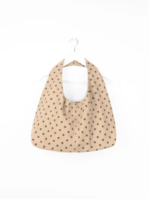 24 Colours Tasche Braun Cord Polka Dots