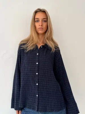 Boii Studios Langarmshirt Tinsi Check Marine