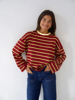 Mindtraveler Langarmshirt Miriam Weinrot Grün