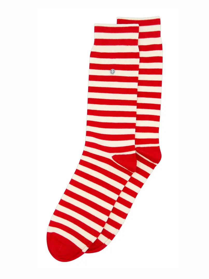 Alfredo Gonzales Socken Harbour Stripes Rot