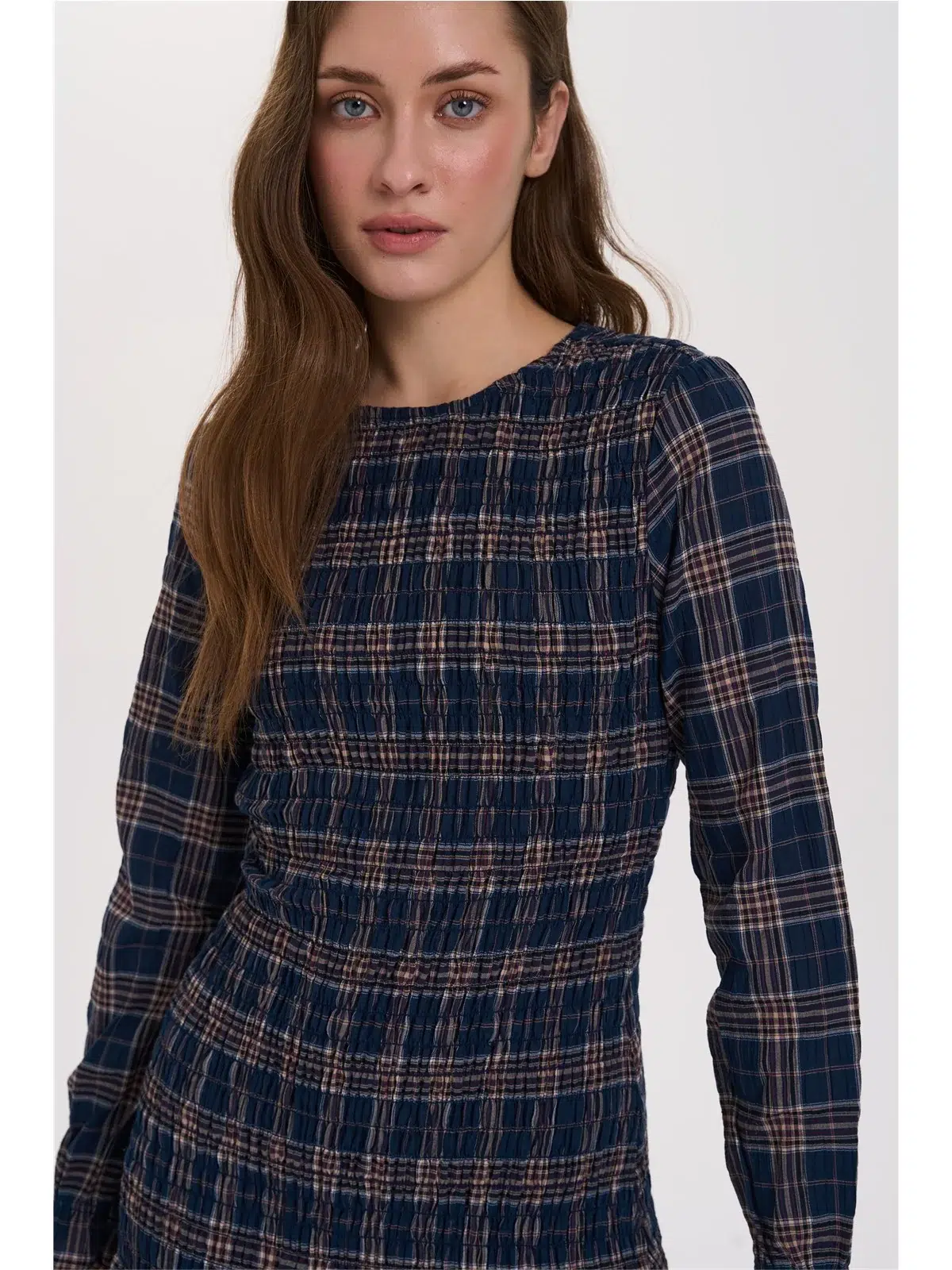 24 Colours Kleid kariert dunkelblau 24 Colours Kleid kariert dunkelblau