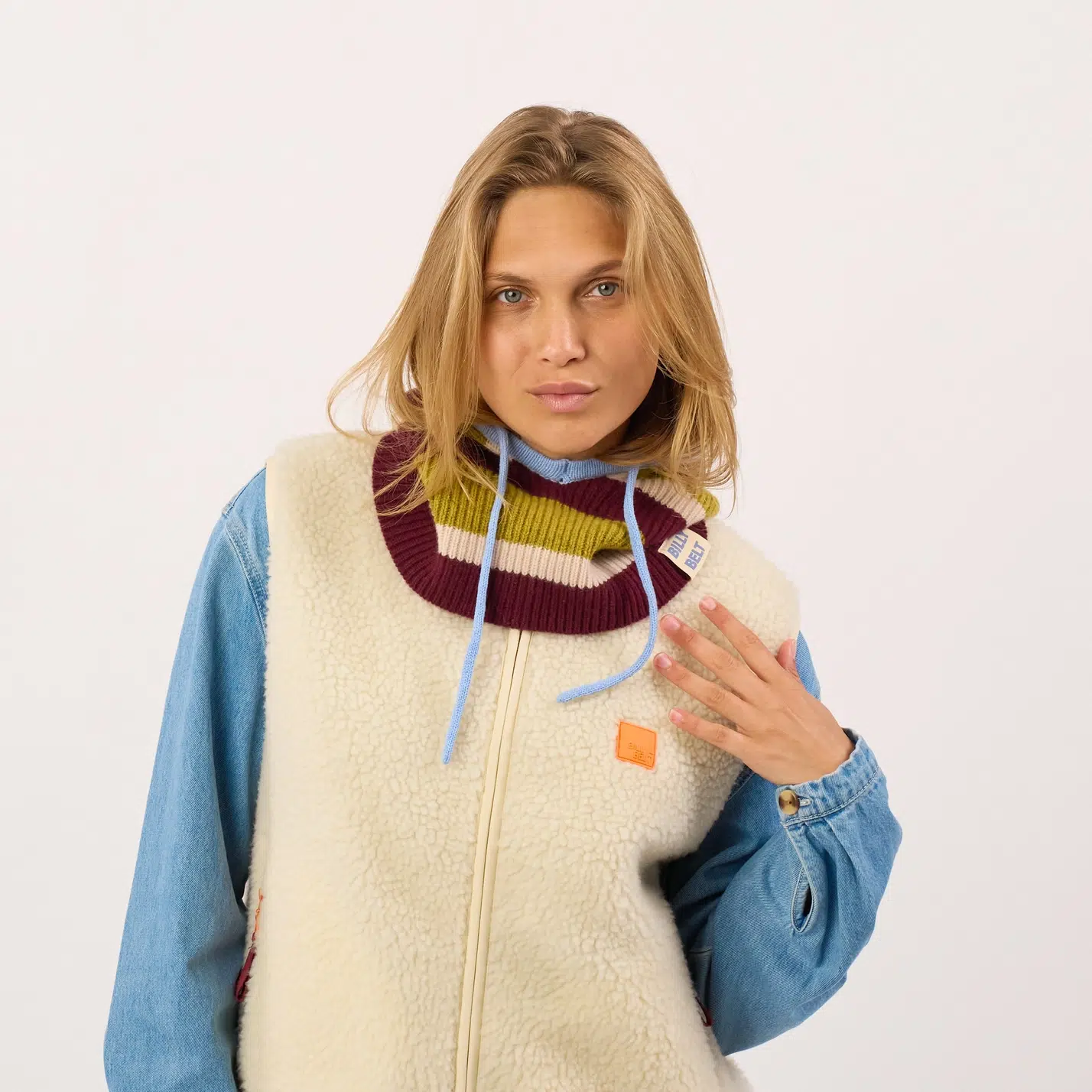 BILLYBELT Balaclava Gestreift Olive Weinrot BILLYBELT Balaclava Gestreift Olive Weinrot