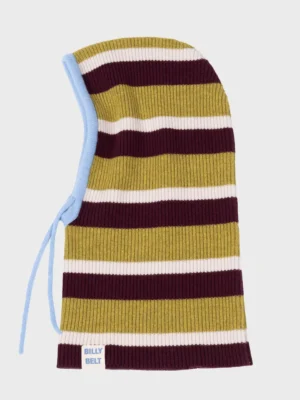 BILLYBELT Balaclava Gestreift Olive Weinrot