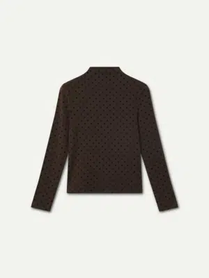 Compania Fantastica Langarmshirt Braun Polka Dots