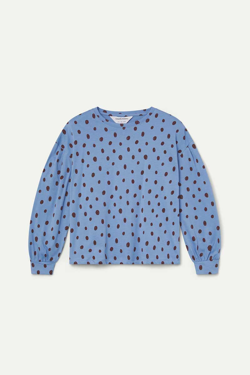 Compania Fantastica Langarmshirt Blau Polka Dots