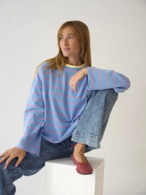 Mindtraveler Langarmshirt Miriam Lila Blau