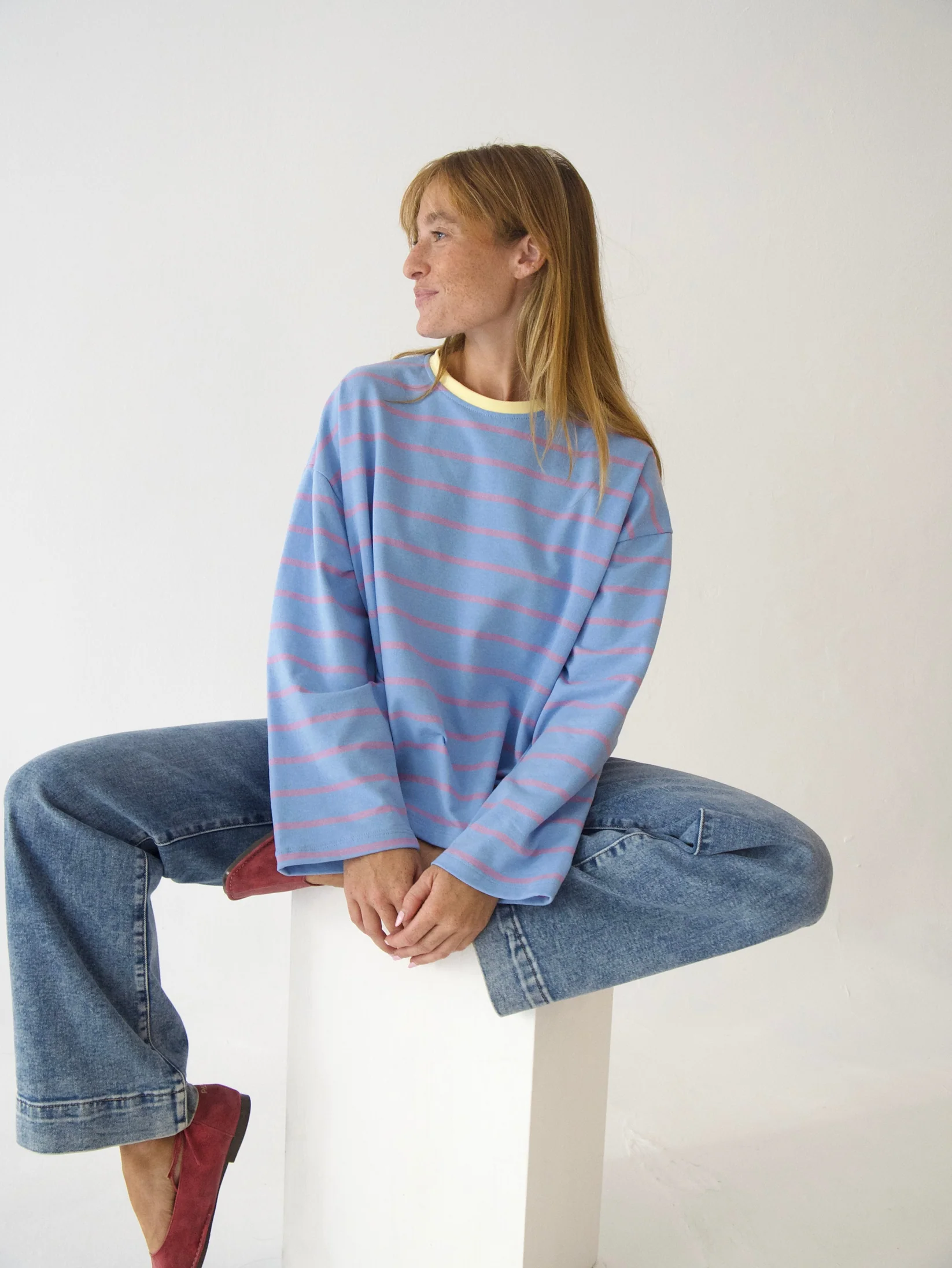 Mindtraveler Langarmshirt Miriam Lila Blau Mindtraveler Langarmshirt Miriam Lila Blau