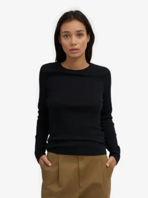 Colorful Standard Langarmshirt Organic Rib Deep Black