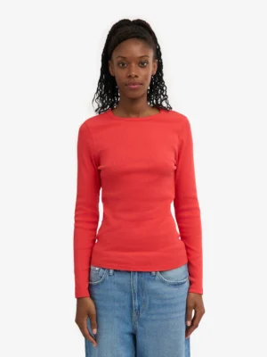 Colorful Standard Langarmshirt Organic Rib Red Tangerine
