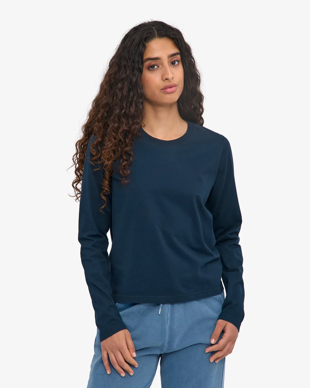 Colourful Standard Organic Langarmshirt Navy Blue