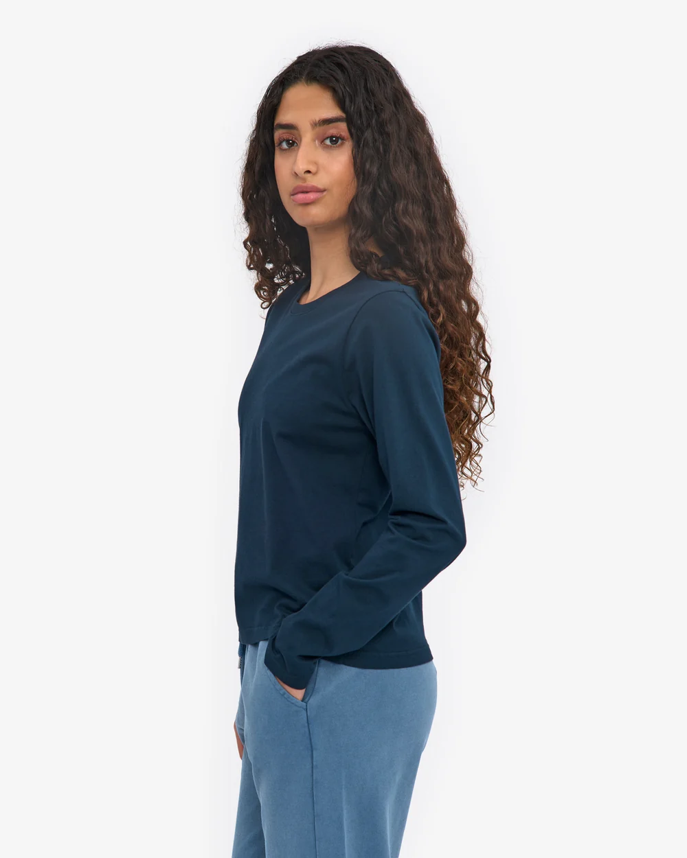 Colourful Standard Organic Langarmshirt Navy Blue Colourful Standard Organic Langarmshirt Navy Blue