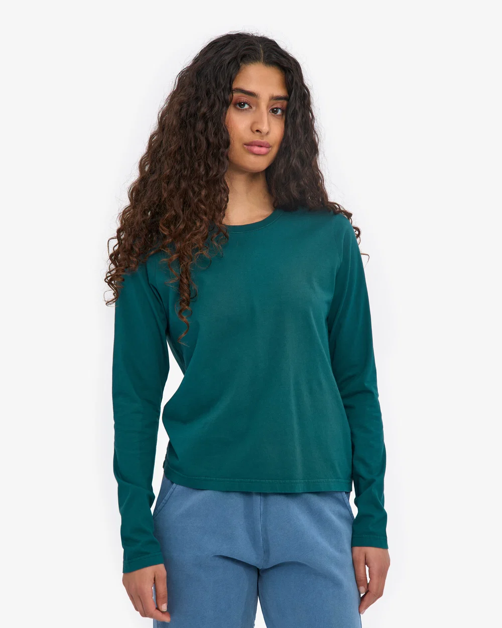 Colourful Standard Organic Langarmshirt Ocean Green