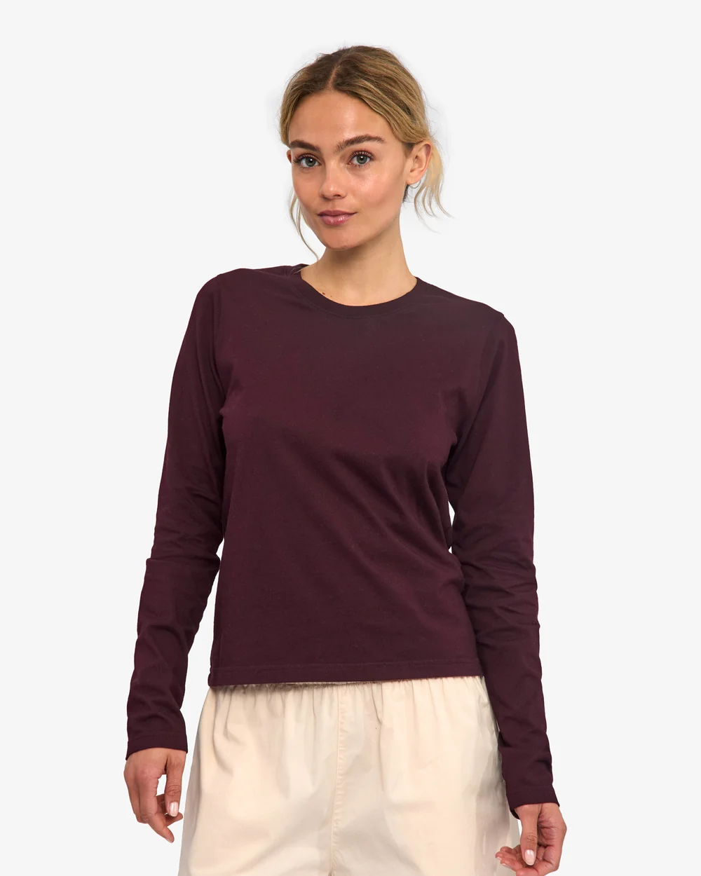 Colourful Standard Organic Langarmshirt Oxblood Red