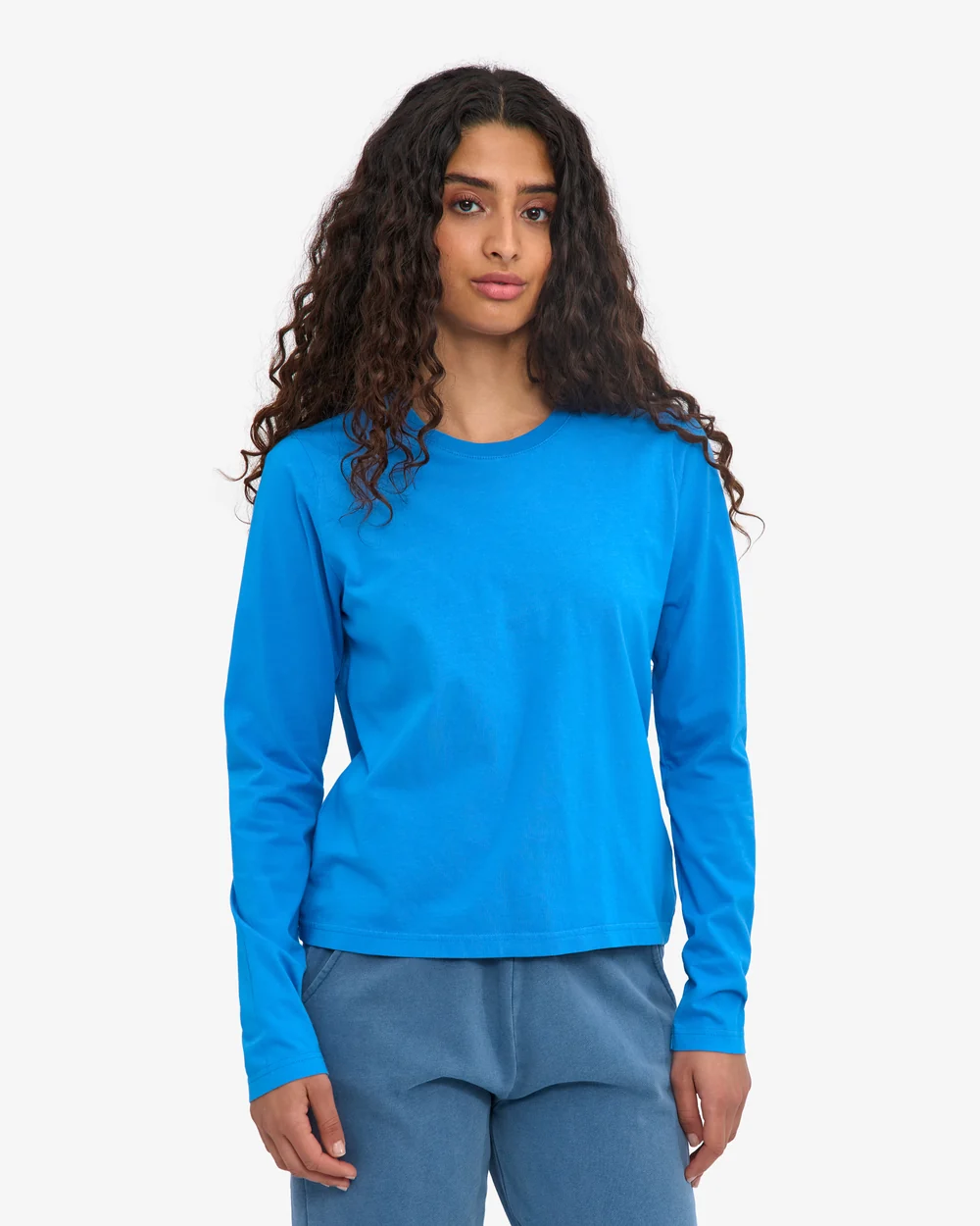 Colourful Standard Organic Langarmshirt Pacific Blue