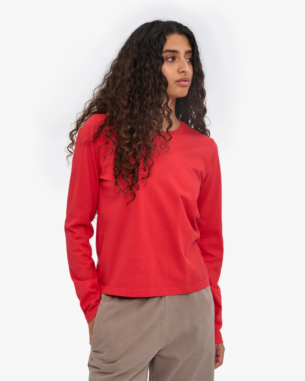 Colourful Standard Organic Langarmshirt Red Tangerine