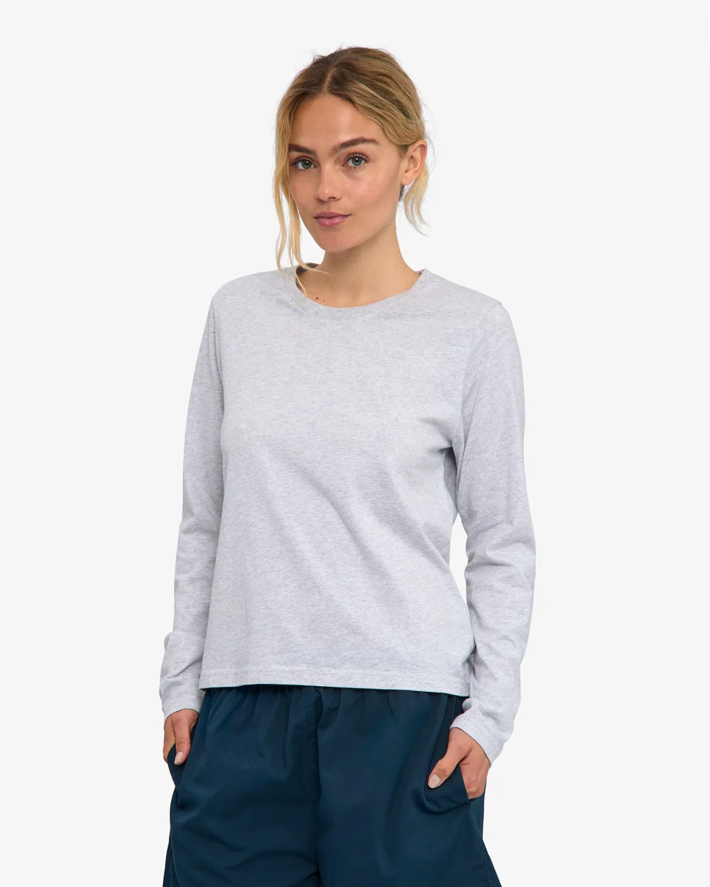 Colourful Standard Organic Langarmshirt Snow Melange