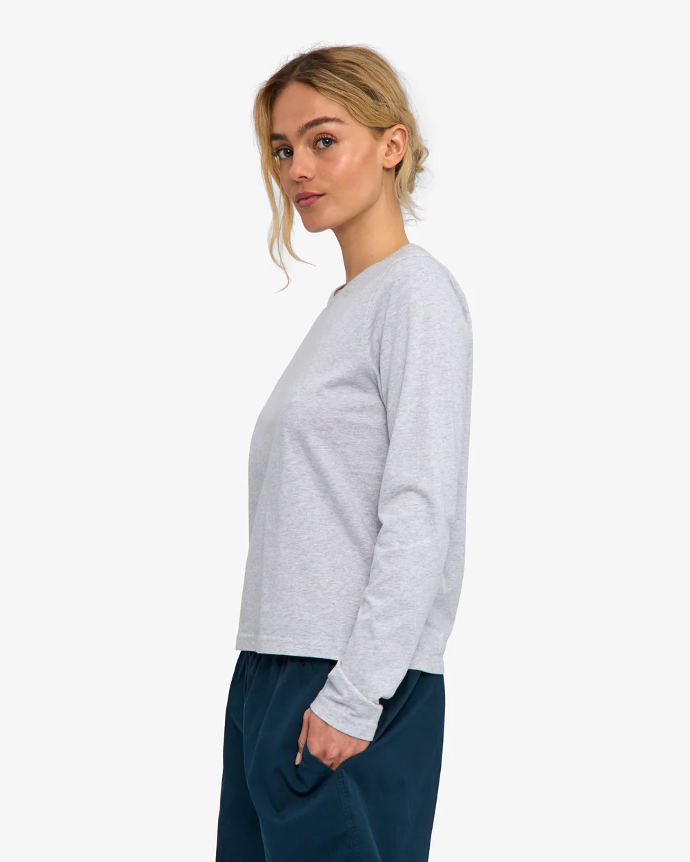 Colourful Standard Organic Langarmshirt Snow Melange Colourful Standard Organic Langarmshirt Snow Melange
