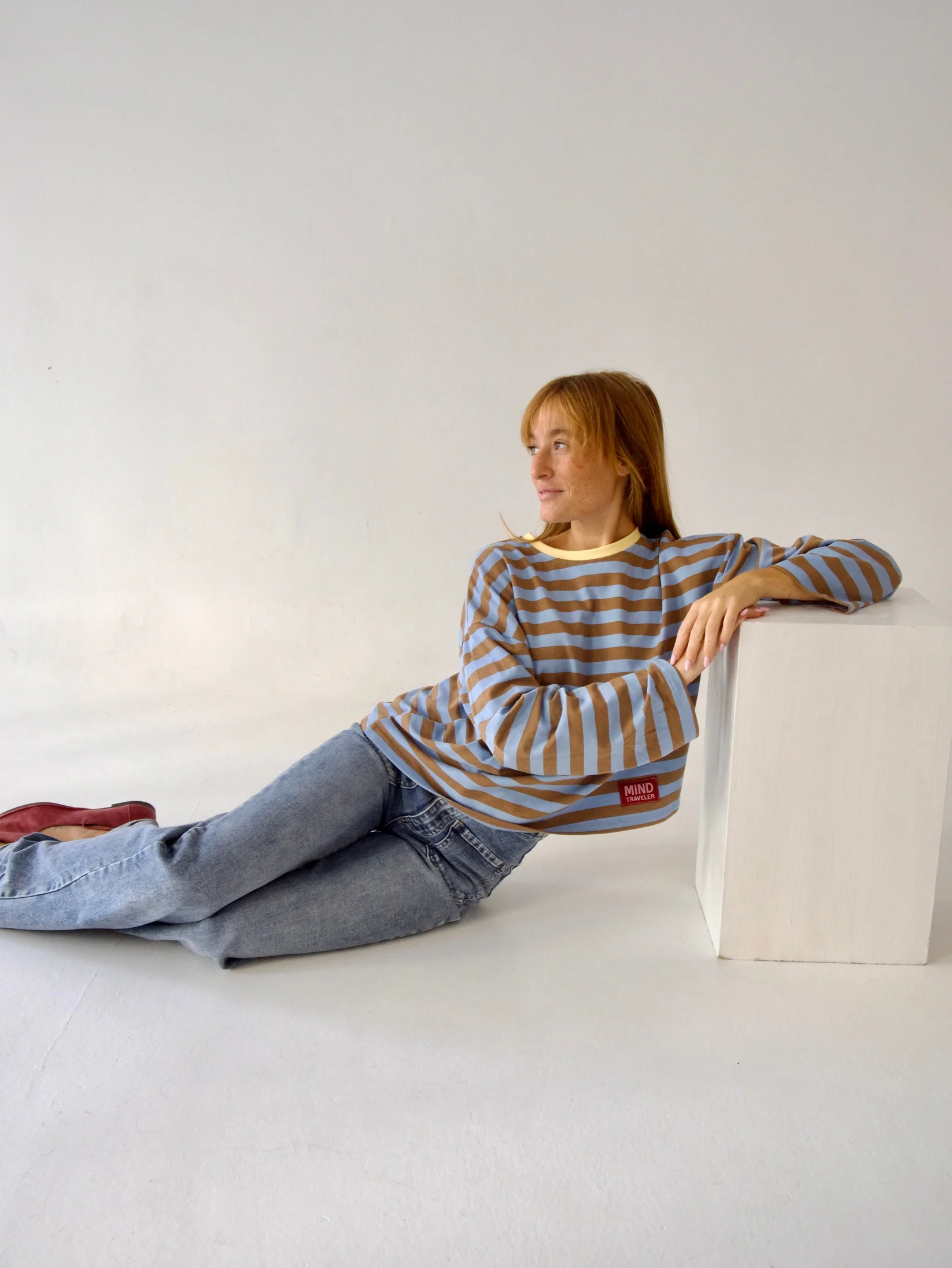 Mindtraveler Langarmshirt Nuria Blau Braun