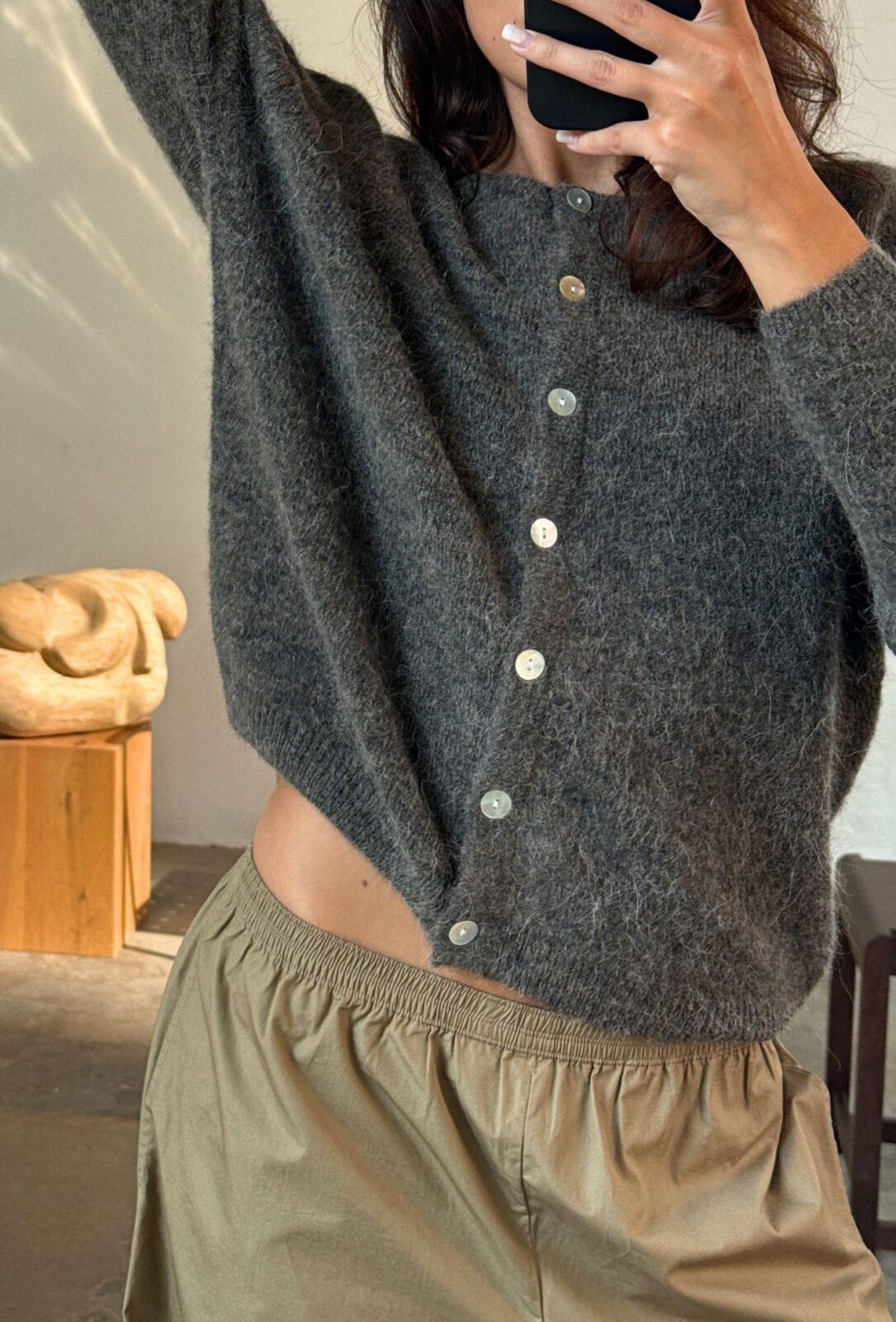 Boii Studios Strickjacke Flora Mole Melange