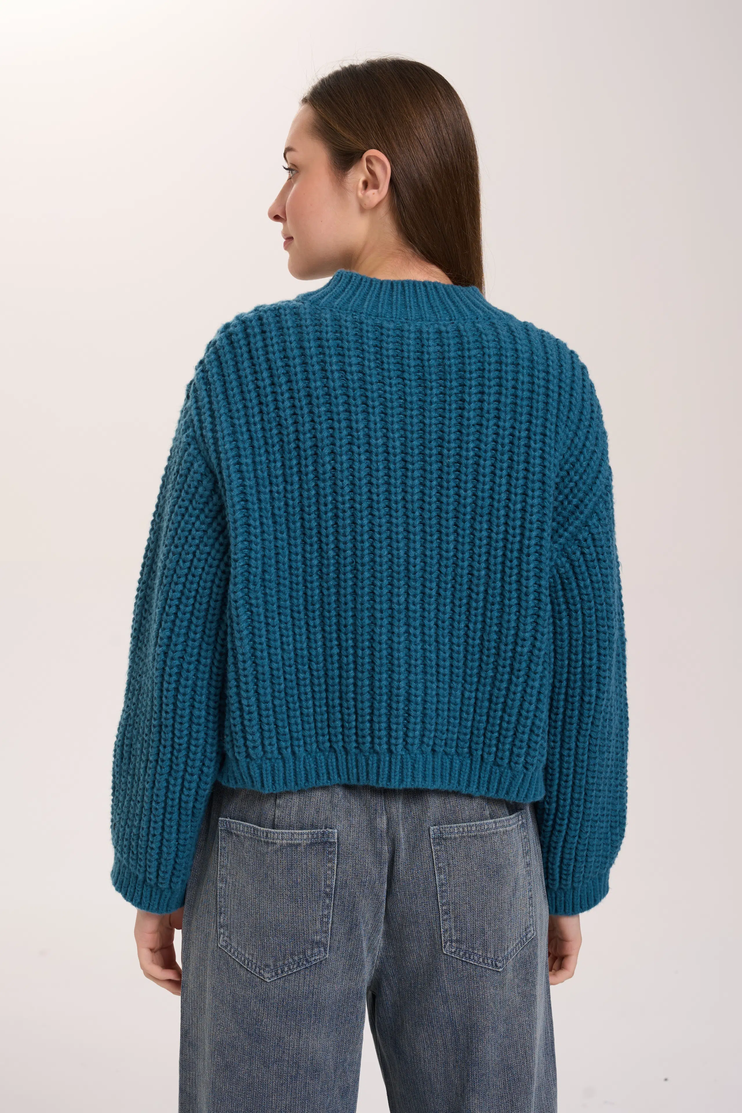 24 Colours Stickjacke Chunky petrol