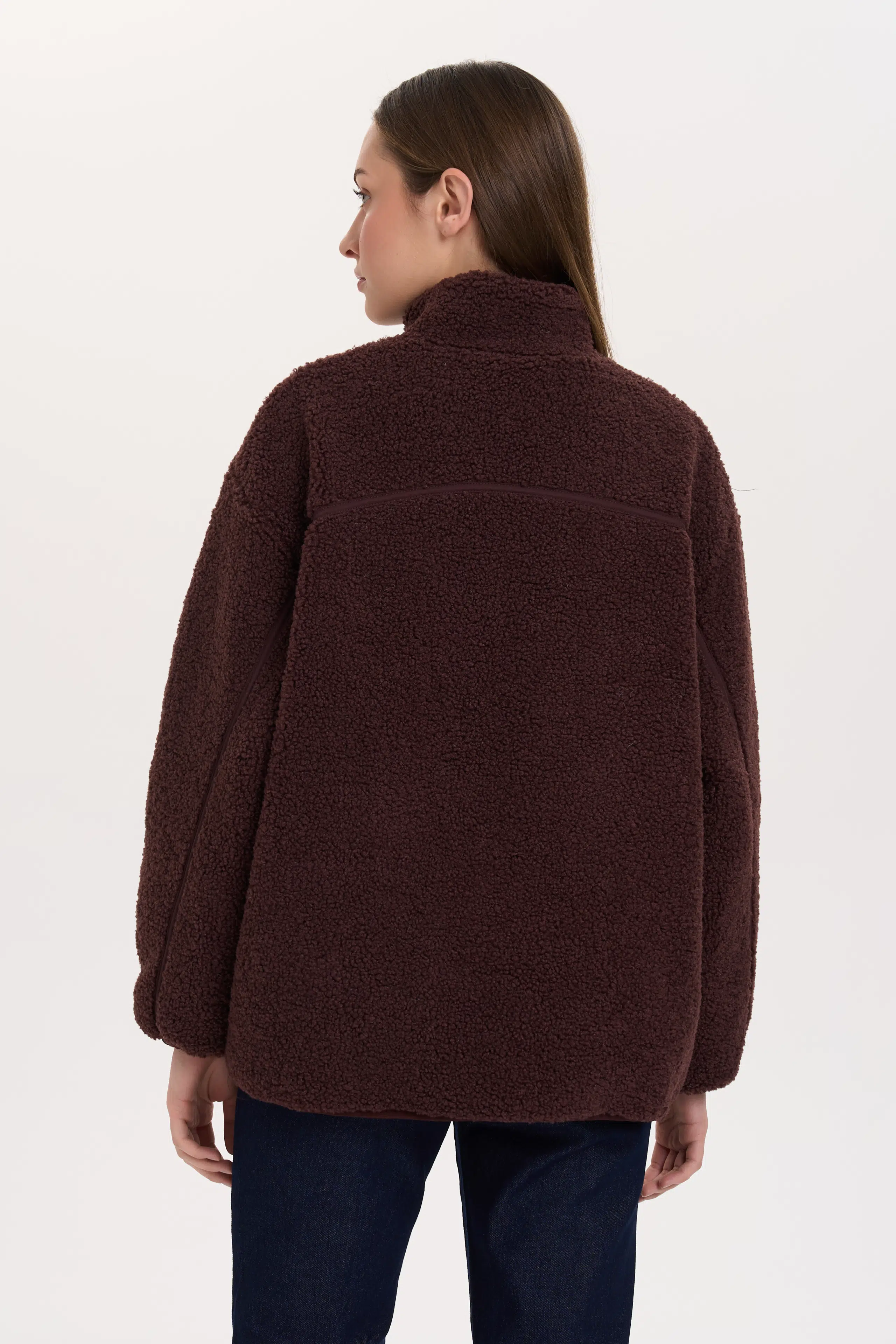 24 Colours Teddyjacke dunkelbraun
