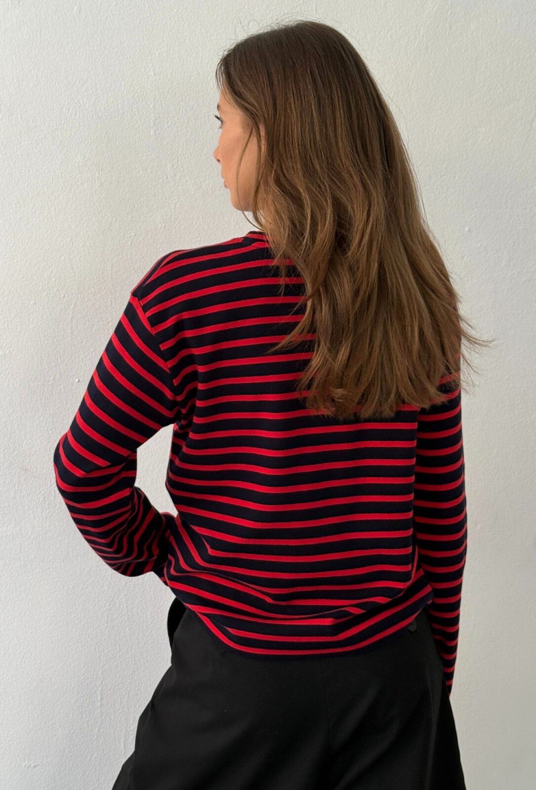 Boii Studios Langarmshirt Nete Stripe Navy Red