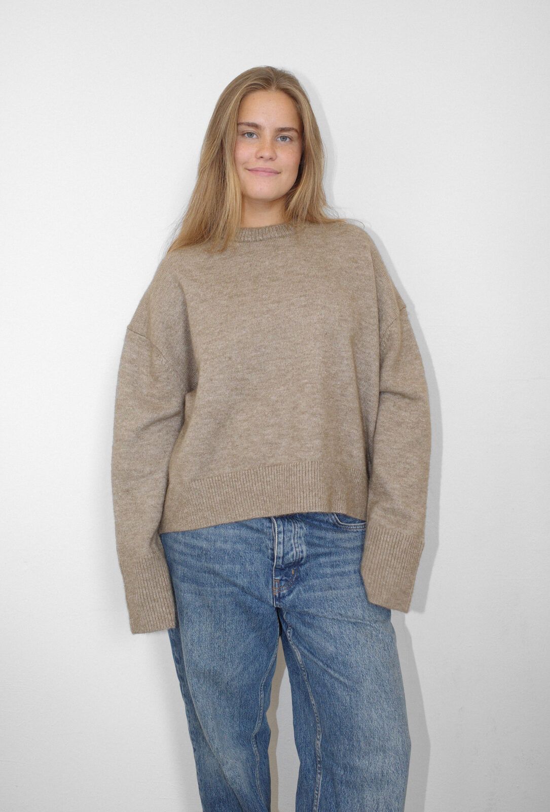 Boii Studios Strickpullover Olol Beige Melange