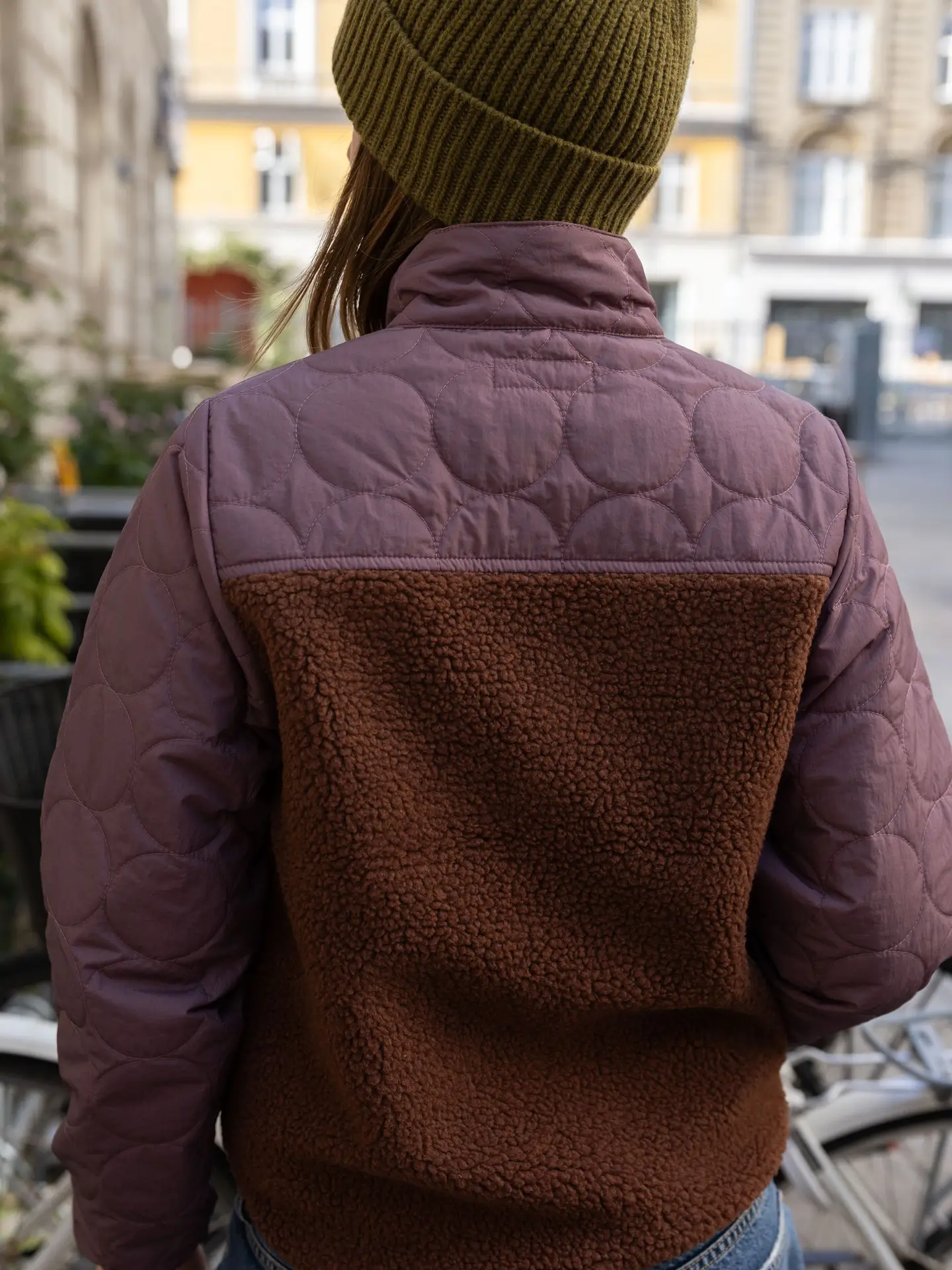 Danefae København Fleecejacke Malve Weinrot