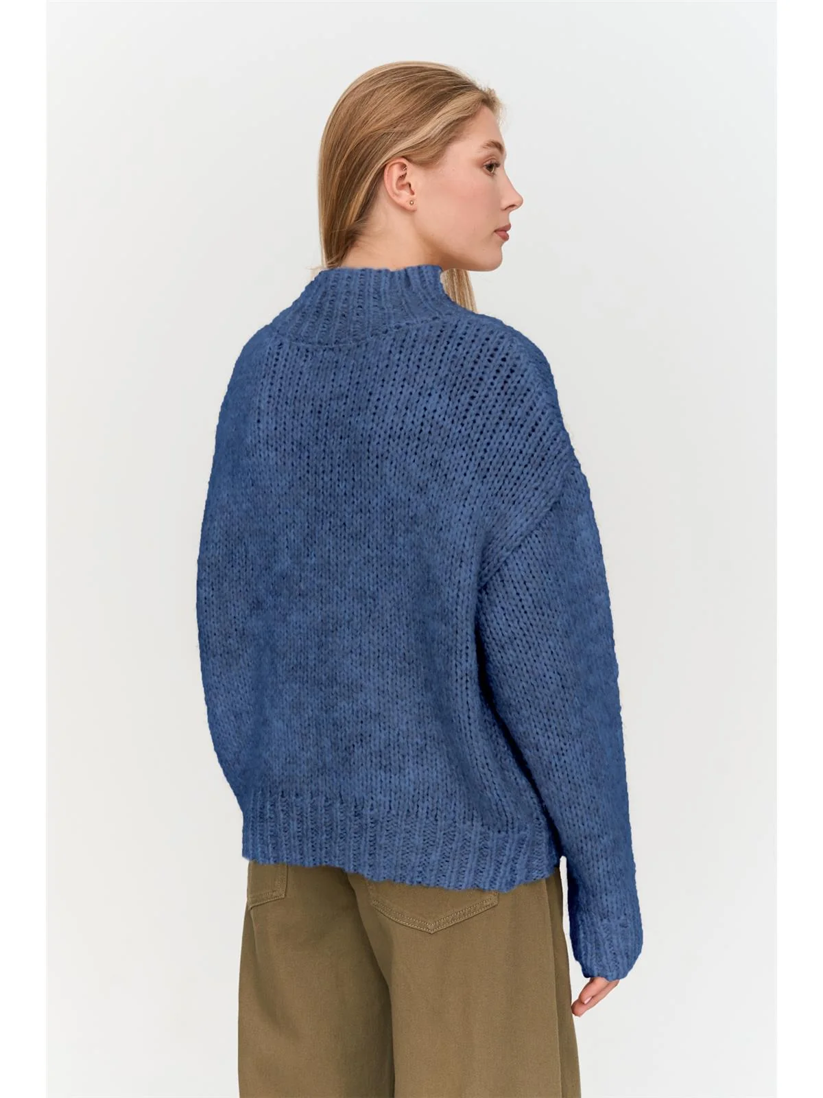 24 Colours Strickpullover Blau