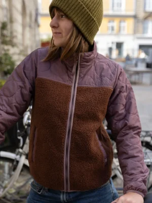 Danefae København Fleecejacke Malve Weinrot
