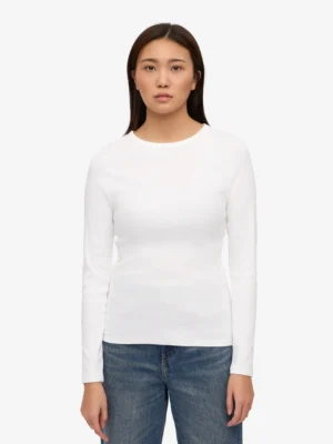 Colorful Standard Langarmshirt Organic Rib Optical White