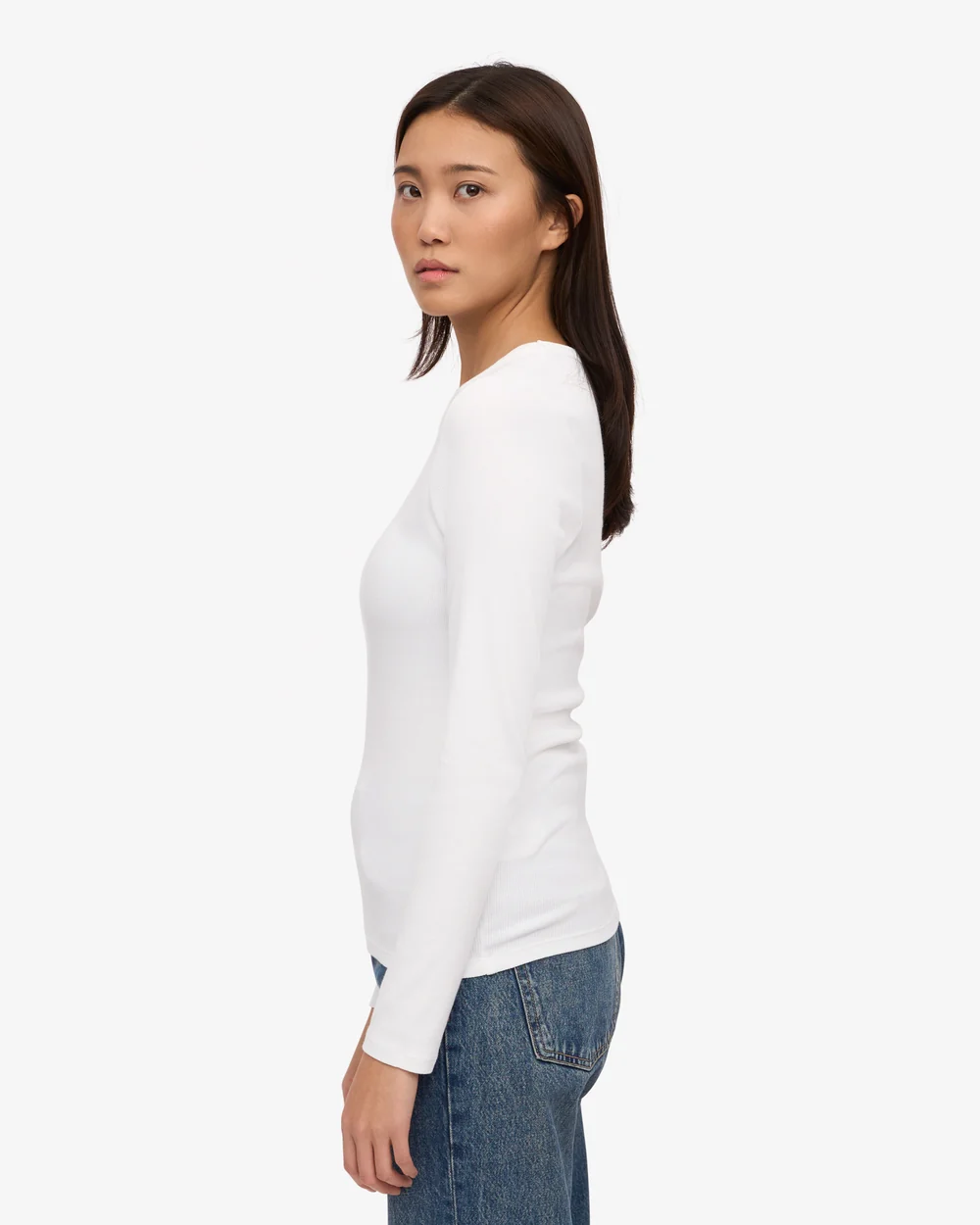 Colorful Standard Langarmshirt Organic Rib Optical White Colorful Standard Langarmshirt Organic Rib Optical White