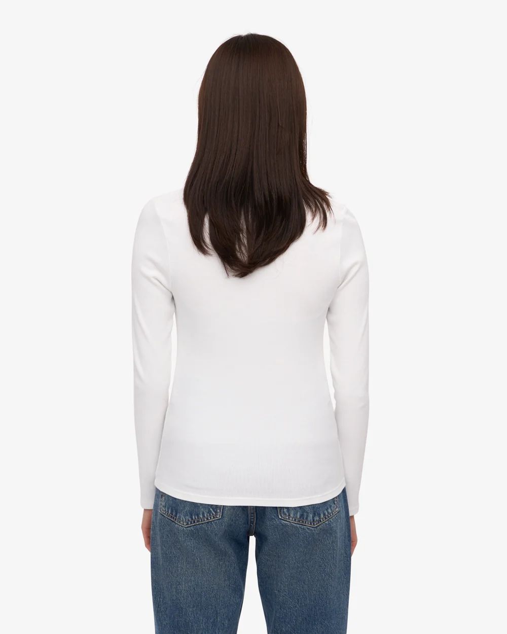 Colorful Standard Langarmshirt Organic Rib Optical White