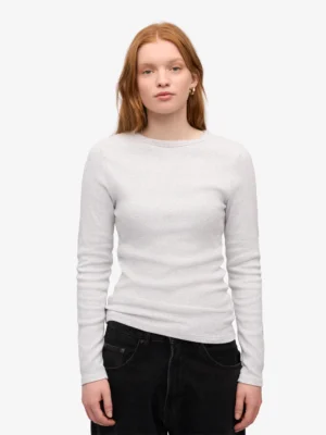 Colorful Standard Langarmshirt Organic Rib Snow Melange