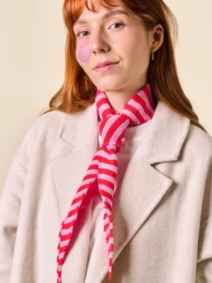 Popeia Sophie Scarf Merinowolle Pink Rot