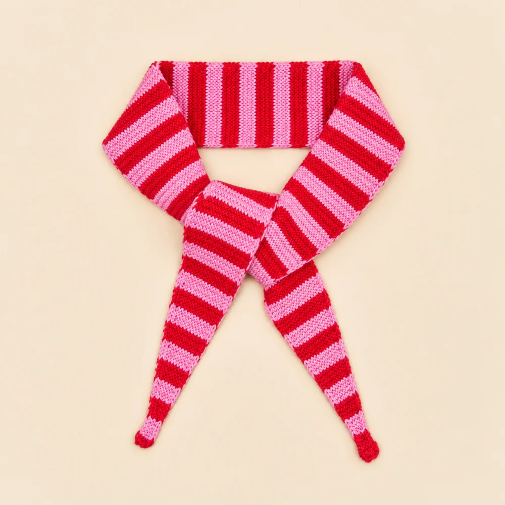 Popeia Sophie Scarf Merinowolle Pink Rot