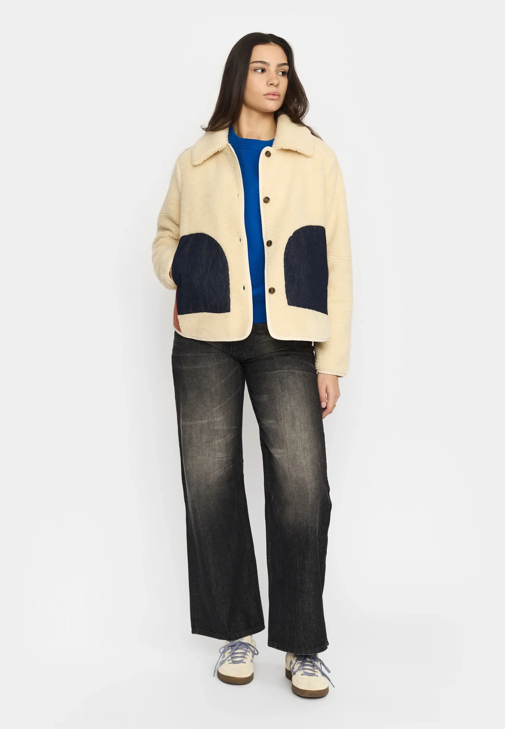 Selfhood Teddyjacke Block Offwhite Rot Selfhood Teddyjacke Block Offwhite Rot