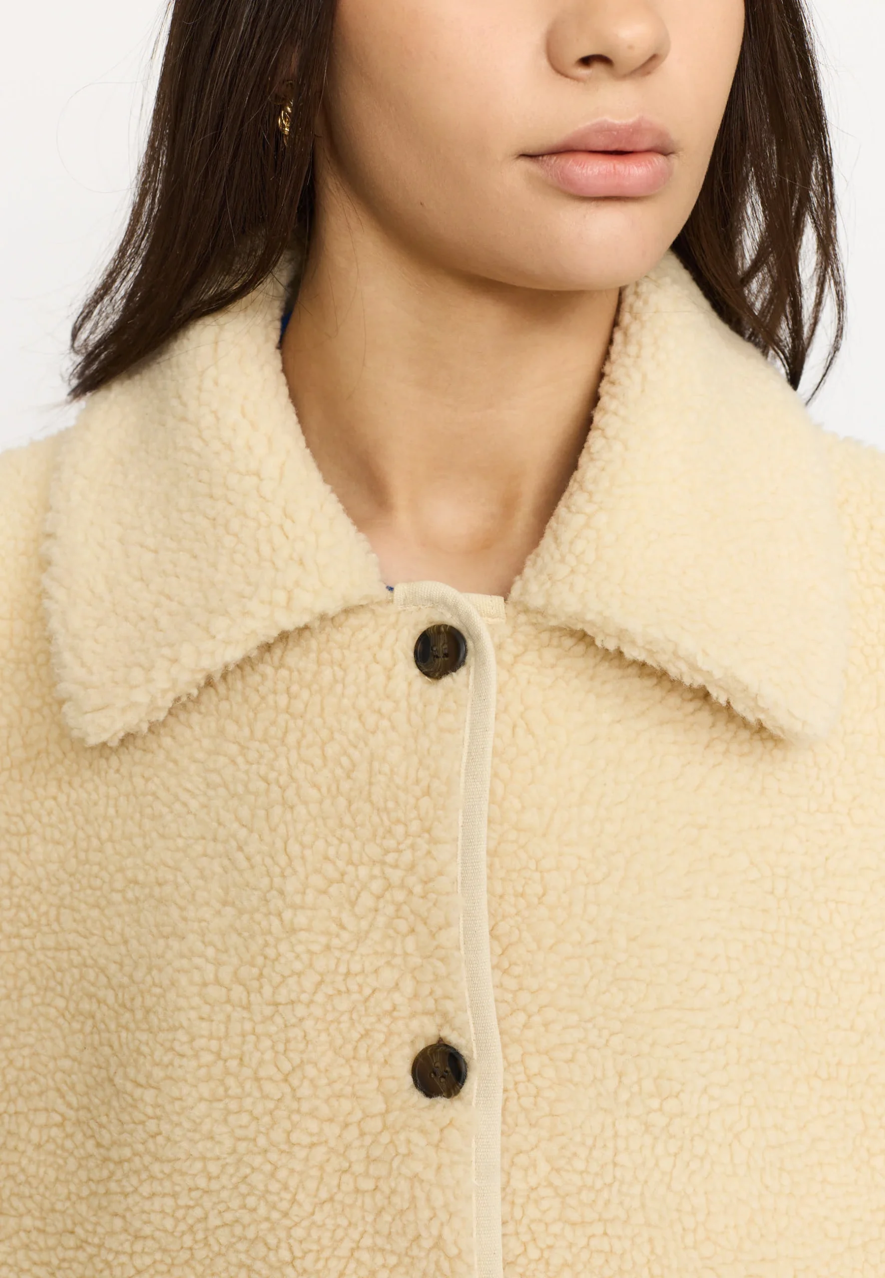 Selfhood Teddyjacke Block Offwhite Rot Selfhood Teddyjacke Block Offwhite Rot