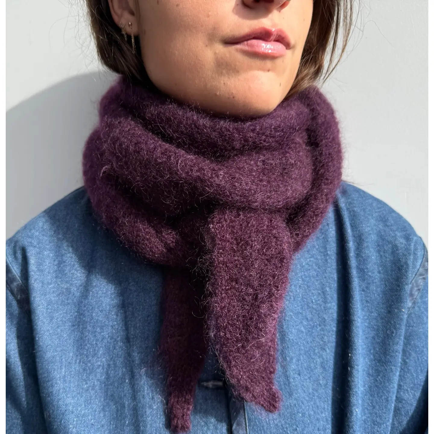 Calie Paris Dreiecksschal Aubergine